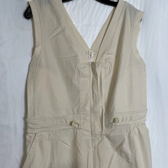 Anthropologie Women's Daily Practice Roller Drawstring Jumpsuit Cream Size XL - Picture 4 of 6